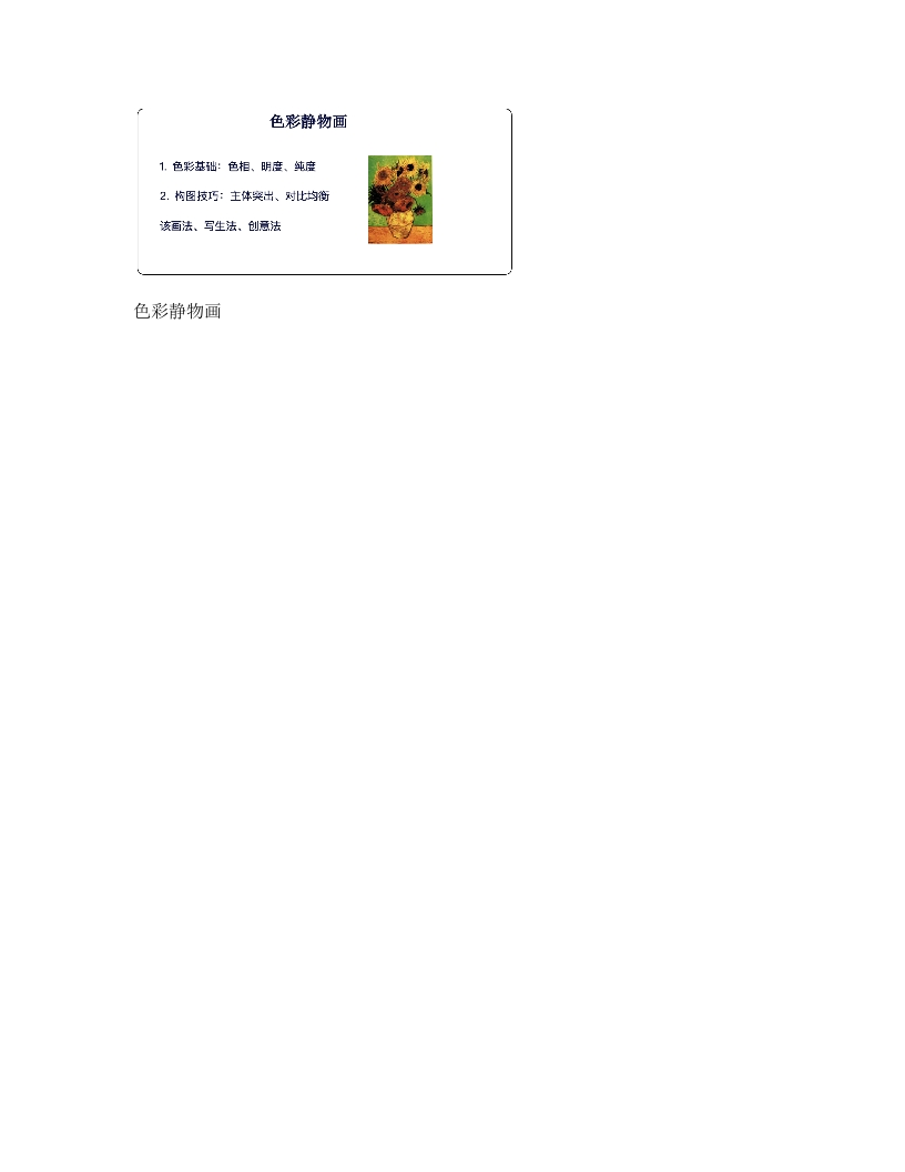 人美版初中美术说课稿《色彩静物画》